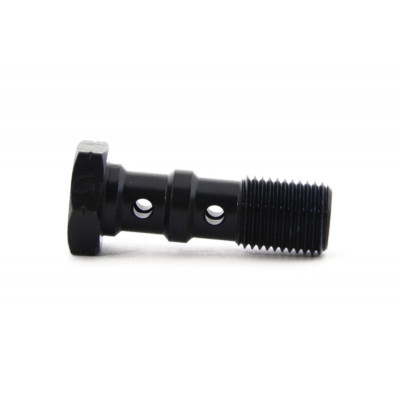 Болт (штуцер) двойной для banjo M10x1 L=30 mm алюминий ЧЕРНЫЙ, Goodridge 993-03-31DBK