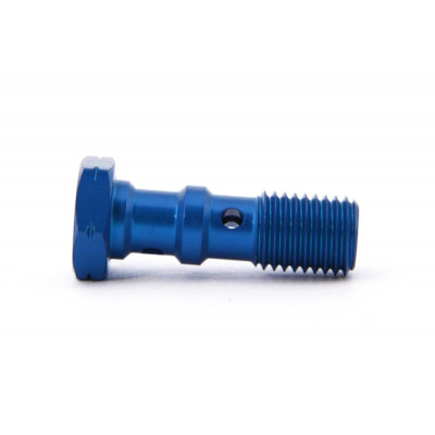 Болт (штуцер) двойной для banjo M10x1.25 L=30 mm алюминий СИНИЙ, Goodridge 993-03-32DBU