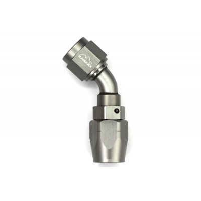 - 6 AN (6AN AN6) фитинг 45°, 20 серия Cutter Style, BLACKROCK LAB A06-045-2Ti