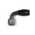 - 6 AN (6AN AN6) фитинг 90°, 20 серия Cutter Style, BLACKROCK LAB ЧЁРНЫЙ, A06-090-2BK