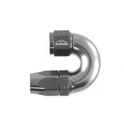 - 8 AN (8AN AN8) фитинг 180°, Full Flow серия BLACKROCK LAB A08-180-3Ti