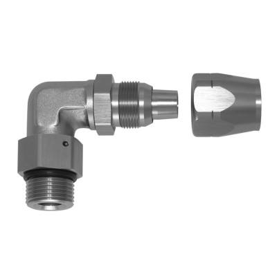 - 10 AN (10AN AN10) фитинг 90°, П ORB AN10, кованый, BLACKROCK LAB A10-090-ORB10Ti