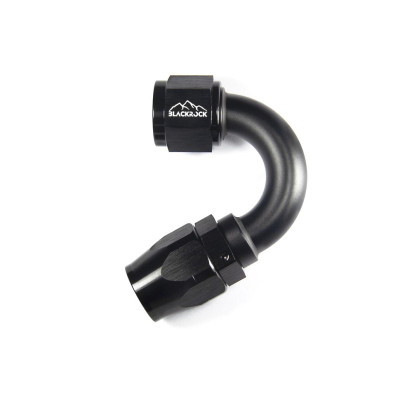 - 10 AN (10AN AN10) фитинг 150°, 20 серия Cutter Style, BLACKROCK LAB ЧЁРНЫЙ, A10-150-2BK