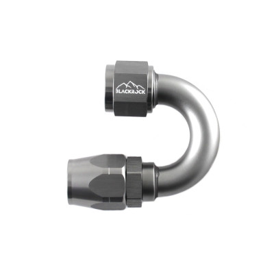 - 10 AN (10AN AN10) фитинг 180°, 20 серия Cutter Style, BLACKROCK LAB A10-180-2Ti