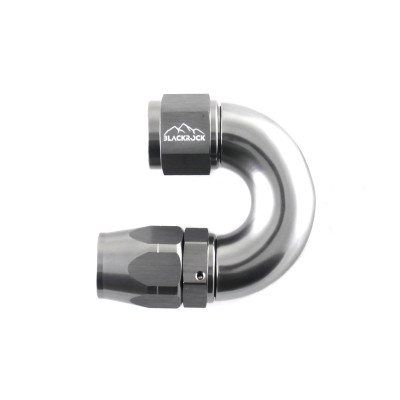 - 10 AN (10AN AN10) фитинг 180°, Full Flow серия BLACKROCK LAB A10-180-3Ti