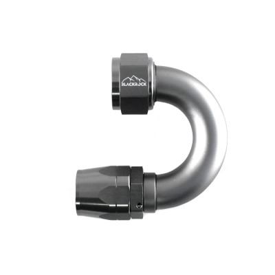 - 16 AN (16AN AN16) фитинг 180°, 20 серия Cutter Style, BLACKROCK LAB A16-180-2Ti