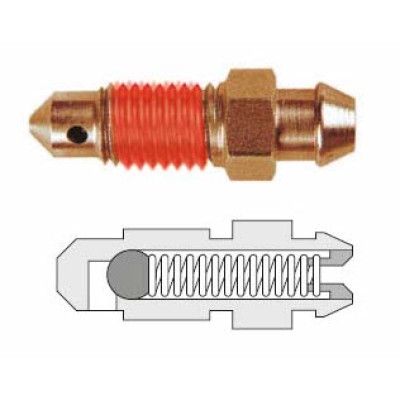 Штуцер прокачной с обратным клапаном Goodridge D-03 M10x1.25 mm сталь, BN512PSB