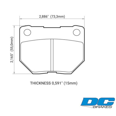 Колодки тормозные DC0461P15 DC brakes Street STR.S+, задние SUBARU Impreza WRX