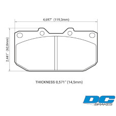 Колодки тормозные DC0647P14 DC brakes Street STR.S+, передние SUBARU Impreza WRX; Nissan 300ZX; HPB