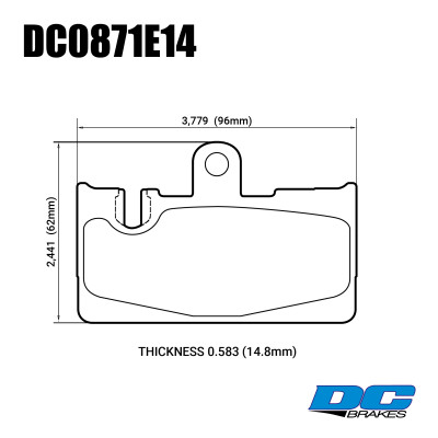 Колодки тормозные DC0871E14 DC Brakes RT.2 задние Toyota Celsior 4.3 UCF3; Lexus LS430 UCF30