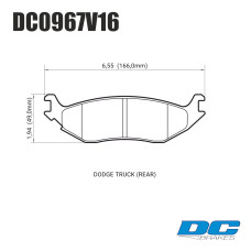Колодки тормозные DC0967V15 DC Brakes Street HD, задн. DODGE RAM 1500, DURANGO (HB513)