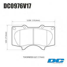 Колодки тормозные DC0976V17 DC brakes Street HD, перед LEXUS GX460 / GX470; Prado 150/120; PAJERO (HB490)
