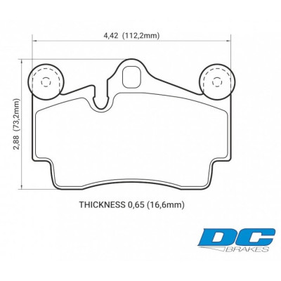 Колодки тормозные DC0978R16 DC brakes Street HD+, задние PORSCHE Cayenne (955); Audi Q7/Touareg