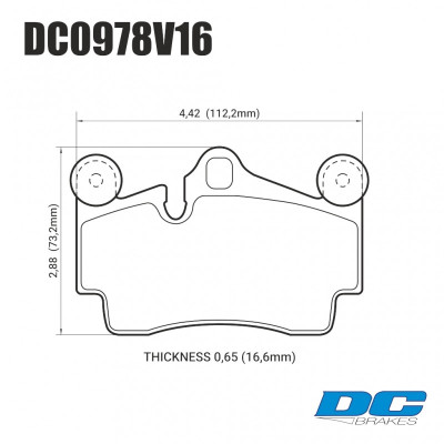 Колодки тормозные DC0978V16 DC brakes Street STR.S, задние PORSCHE Cayenne (955); Audi Q7 / Touareg