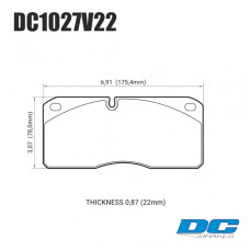  Колодки тормозные DC1027V22 DC brakes Street HD, перед. система STOPTECH HD TOYOTA LC200 / LX570