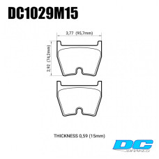 Колодки тормозные DC1029M15 DC brakes Race Track, AUDI RS4, RS6, Brembo G (комплект 8 шт) / JBT FB8P (HB609)