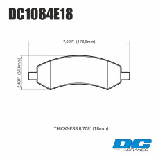 Колодки тормозные DC1084E18 DC brakes RT.2, перед DODGE RAM 1500, DURANGO