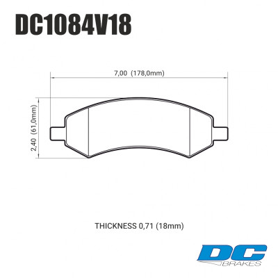 Колодки тормозные DC1084R18 DC brakes Street HD+, перед DODGE RAM 1500, DURANGO