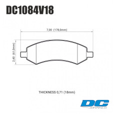 Колодки тормозные DC1084V18 DC brakes Street HD, перед DODGE RAM 1500, DURANGO