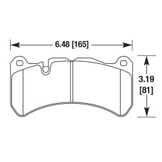 Колодки тормозные DC1116P17 DC brakes STR.S+, перед MB CLK (C209) 55 AMG; Maserati Levante