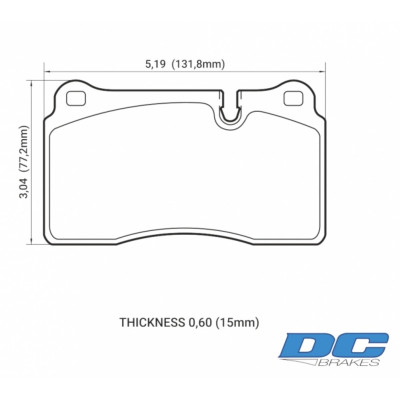 Колодки тормозные DC1129V15 DC brakes STREET STR.S, перед MMC LANCER EVO V-X; SUBARU WRX STI