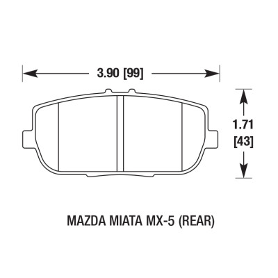 Колодки тормозные DC1180E14 DC Brakes RT.2 задн. Mazda Miata MX-5 NC; ND