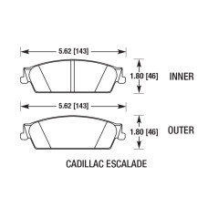 Колодки тормозные DC1194R17 DC Brakes Street HD+, Cadillac Escalade, Chevrolet Suburban зад 2007-201