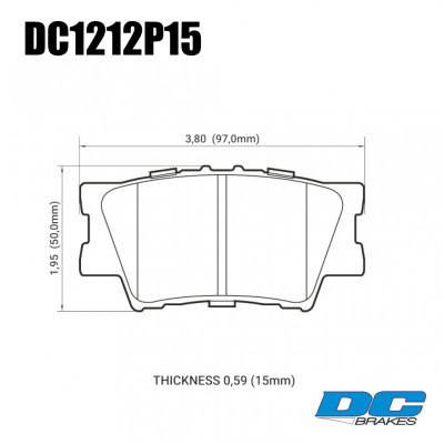 Колодки тормозные DC1212P15 DC brakes Street STR.S+, задние TOYOTA CAMRY 2007-> / RAV 4 2005->