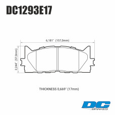 Колодки тормозные DC1293E17 DC brakes RT.2, передние TOYOTA CAMRY 2007-2018