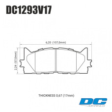 Колодки тормозные DC1293V17 DC brakes Street STR.S, передние TOYOTA CAMRY 2007-2018