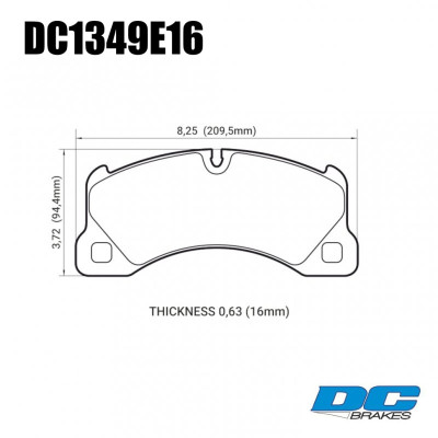 Колодки тормозные DC1349E14 DC Brakes RT.2, перед PORSCHE CAYENNE 9PA; PANAMERA 970; TOUAREG 7LA