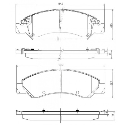 Колодки тормозные DC1303R18 DC Brakes Street HD+ Cadillac Escalade, Chevrolet TAHOE перед 2015-2020