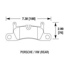 Колодки тормозные DC1453P16 DC Brakes Street STR.S+, задние PORSCHE CAYENNE 92A, TOUAREG 7P5 2010->