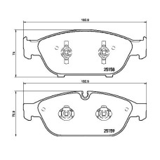 Колодки тормозные DC1549E19 DC Brakes RT.2 перед AUDI A6 4G2, C7, 4GC; A7 4GA, 4GF; ALLROAD 4GH;