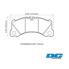 Колодки тормозные DC1549P19 DC Brakes Street STR.S+ перед CAYENNE, PANAMERA, MACAN, TOUAREG