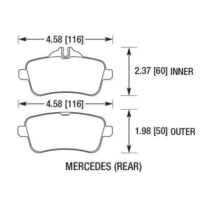 Колодки тормозные DC1630P18 DC Brakes Street STR.S+, зад MB A W176 45AMG; CLA C117 45AMG; SLK R172