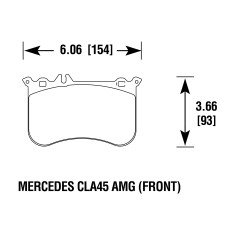 Колодки тормозные DC1634E16 DC Brakes RT.2 переднние MB A45 AMG (W176); CLA 45 AMG (C117); GLA 45
