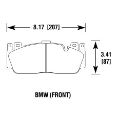 Колодки тормозные DC1648E19 DC Brakes RT.2 переднние BMW M5 F10; M6 F13;