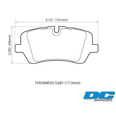 Колодки тормозные DC1692R17 DC Brakes Street HD+, задние RANGE ROVER SPORT; IV; DISCOVERY V;