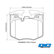 Колодки тормозные DC1867P20 DC brakes Street STR.S+, перед BMW 5 G30, 6 G32GT, X3 G01, X4 G02, 7 G11