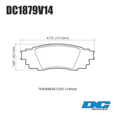 Колодки тормозные DC1879V14 DC brakes Street STR.S, задние TOYOTA CAMRY V70; LEXUS ES300h; RX