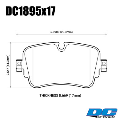 Колодки тормозные DC1895P17 DC Brakes Street STR.S+ задние AUDI Q7; Q8