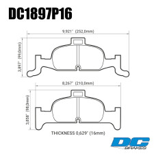 Колодки тормозные DC1897P15 DC brakes Street STR.S+, перед A4 B9; A5 F53; Q5 FYB; суппорт ATE;