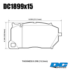 Колодки тормозные DC1899C15 DC Brakes Ceramic перед URUS, CAYENNE, PANAMERA, TAYCAN PCCB (керамика)