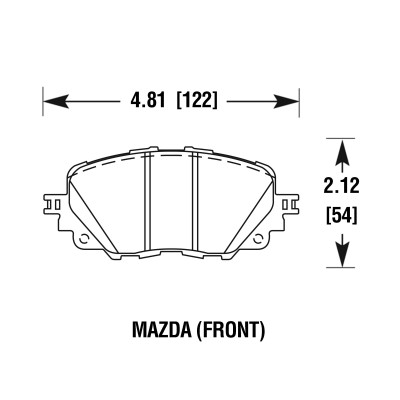 Колодки тормозные DC1903E14 DC brakes RT.2, Mazda MX-5 ND, Fiat 124 Spider передние (суппорт Nissin)