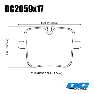 Колодки тормозные DC2059C17 DC Brakes Ceramic задние BMW M5 F90 (для керамических дисков)