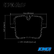 Колодки тормозные DC2059E17 DC Brakes RT.2 задние BMW M5 F90; X3 G01, X5 G05, X6 G06, X7 G07 M Perf