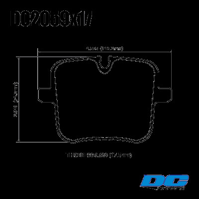 Колодки тормозные DC2059E17 DC Brakes RT.2 задние BMW M5 F90; X3 G01, X5 G05, X6 G06, X7 G07 M Perf