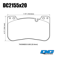 Колодки тормозные DC2155C18 DC Brakes Ceramic передние BMW M5 F90 (для керамических дисков)