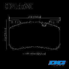 Колодки тормозные DC2155E20 DC Brakes RT.2 перед BMW M5 F90; M8 F92; X5M G05; X6M G06